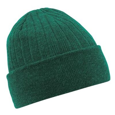 Beechfield Thinsulate Bonnet Doux doublé Couche Tricoter Chaud Hiver Chapeau Bouteille Verte - Publicité Beechfield Thinsulate Bonnet Doux doublé Couche Tricoter Chaud Hiver Chapeau Bouteille Verte - Publicité