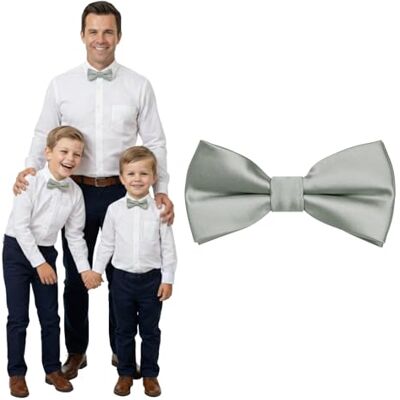 DonDon Nœud papillon enfant garçon bébés et homme aspect soie brillant, pré-noué et réglable en longueur en polyester accessoire festif pour mariage, communion et cérémonie - Publicité DonDon Nœud papillon enfant garçon bébés et homme aspect soie brillant, pré-noué et réglable en longueur en polyester accessoire festif pour mariage, communion et cérémonie - Publicité