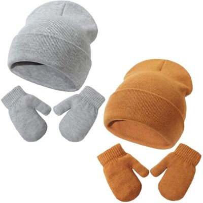 DRESHOW Ensemble Bonnet Beanie et Moufles D'hiver Set pour Bébés et Enfants Ensemble Chapeau et Gants Tricotés Chauds pour 2 Ans 5 Ans Filles et Garçons - Publicité DRESHOW Ensemble Bonnet Beanie et Moufles D'hiver Set pour Bébés et Enfants Ensemble Chapeau et Gants Tricotés Chauds pour 2 Ans 5 Ans Filles et Garçons - Publicité