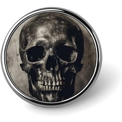 IUBBKI Broches et épingles en forme de crâne grunge effrayant pour Halloween pour femmes et hommes, porte-badge rond pour vêtements, sacs, sacs à dos, chapeaux - Publicité IUBBKI Broches et épingles en forme de crâne grunge effrayant pour Halloween pour femmes et hommes, porte-badge rond pour vêtements, sacs, sacs à dos, chapeaux - Publicité