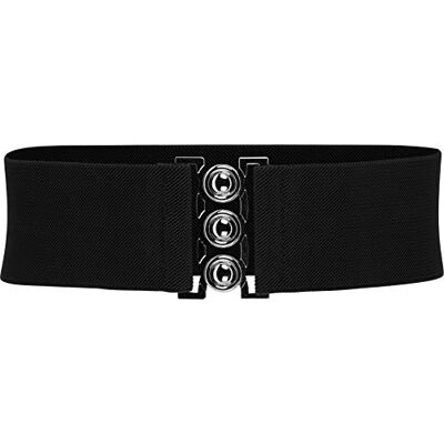 BlackButterfly Classique Triple Crochet Large Élastique Sangle Extensible Taille Ceinture (Noir, M) - Publicité BlackButterfly Classique Triple Crochet Large Élastique Sangle Extensible Taille Ceinture (Noir, M) - Publicité