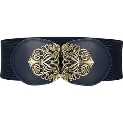 BlackButterfly 3 Pouces de Large Élastique Boucle Vintage Ceintur (Bleu Nuit, XXL) - Publicité BlackButterfly 3 Pouces de Large Élastique Boucle Vintage Ceintur (Bleu Nuit, XXL) - Publicité
