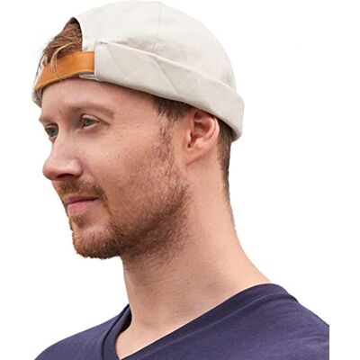 CHARM Casquette sans Visiere Docker Cap 100% Coton, Chapeau Marin Bonnet Baseball Toque Originale, Docker Hat sans Bord Femme Et Bob Homme Taille Ajustable Ivoire - Publicité CHARM Casquette sans Visiere Docker Cap 100% Coton, Chapeau Marin Bonnet Baseball Toque Originale, Docker Hat sans Bord Femme Et Bob Homme Taille Ajustable Ivoire - Publicité