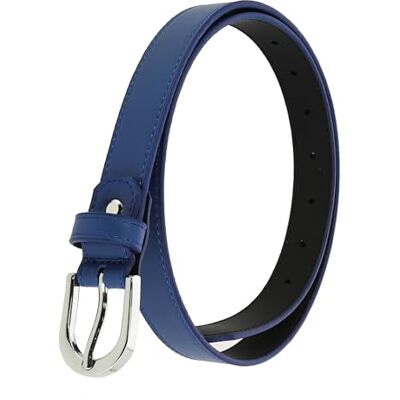 FASHIONGEN Ceinture pour femme en Cuir Italien, fabriqué en France, LUNA Bleu, 95 - Publicité FASHIONGEN Ceinture pour femme en Cuir Italien, fabriqué en France, LUNA Bleu, 95 - Publicité
