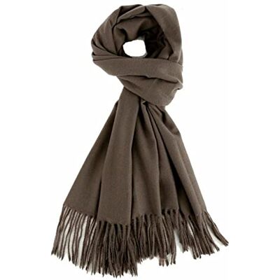 FASHIONISM Écharpe d'hiver unisexe en laine cachemire – Châle long doux et chaud pour homme et femme, écharpe classique unie tendance pour temps froid, cadeau tricoté confortable, marron, taille unique - Publicité FASHIONISM Écharpe d'hiver unisexe en laine cachemire – Châle long doux et chaud pour homme et femme, écharpe classique unie tendance pour temps froid, cadeau tricoté confortable, marron, taille unique - Publicité