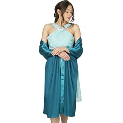 BlackButterfly Etole Châle Wrap en satin pour mariage, bal de promo, soirée (Bleu Sarcelle, Taille unique) - Publicité BlackButterfly Etole Châle Wrap en satin pour mariage, bal de promo, soirée (Bleu Sarcelle, Taille unique) - Publicité