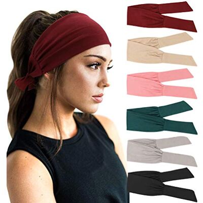 DRESHOW 6 Pièces Bandeau Cheveux pour Femme Yoga Courir Bandeaux Sport Entraînement Bandeaux Mignon Accessoire - Publicité DRESHOW 6 Pièces Bandeau Cheveux pour Femme Yoga Courir Bandeaux Sport Entraînement Bandeaux Mignon Accessoire - Publicité