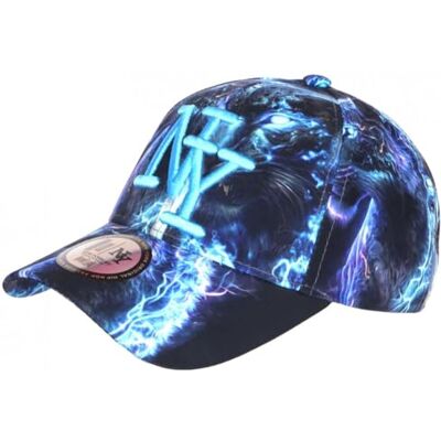Hip Hop Honour Casquette NY Bleue et Violette Panthere Fashion Baseball Wild Taille Unique Bleu - Publicité Hip Hop Honour Casquette NY Bleue et Violette Panthere Fashion Baseball Wild Taille Unique Bleu - Publicité