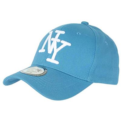 Hip Hop Honour Casquette NY Bleu Azur et Blanche Tendance Visiere Baseball Stazky Taille Unique Bleu - Publicité Hip Hop Honour Casquette NY Bleu Azur et Blanche Tendance Visiere Baseball Stazky Taille Unique Bleu - Publicité