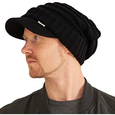 CHARM Bonnet Hiver Visiere Tricot Homme Chapeau Femme Protege Oreille Casquette Tombant Chaud Beanie À Bord Noir - Publicité CHARM Bonnet Hiver Visiere Tricot Homme Chapeau Femme Protege Oreille Casquette Tombant Chaud Beanie À Bord Noir - Publicité
