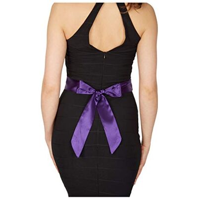 BlackButterfly Mariage Noeud Papillon Demoiselle d'honneur de Bal Ceinture de Satin (Violet vif, 15W / 250L) - Publicité BlackButterfly Mariage Noeud Papillon Demoiselle d'honneur de Bal Ceinture de Satin (Violet vif, 15W / 250L) - Publicité