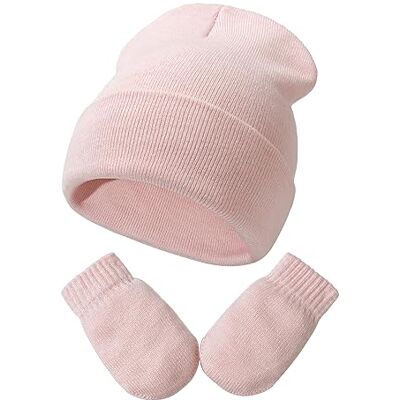 DRESHOW Ensemble Bonnet Beanie et Moufles D'hiver Set pour Bébés et Enfants Ensemble Chapeau et Gants Tricotés Chauds pour 3 Mois 24 Mois Filles et Garçons - Publicité DRESHOW Ensemble Bonnet Beanie et Moufles D'hiver Set pour Bébés et Enfants Ensemble Chapeau et Gants Tricotés Chauds pour 3 Mois 24 Mois Filles et Garçons - Publicité