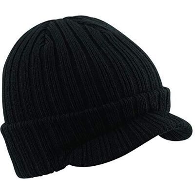 Beechfield Unisexe B448. BLK à visière Bonnet, Noir, Taille Unique - Publicité Beechfield Unisexe B448. BLK à visière Bonnet, Noir, Taille Unique - Publicité