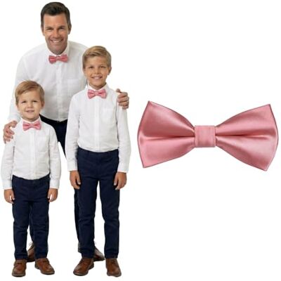 DonDon Nœud papillon enfant garçon bébés et homme aspect soie brillant, pré-noué et réglable en longueur en polyester accessoire festif pour mariage, communion et cérémonie - Publicité DonDon Nœud papillon enfant garçon bébés et homme aspect soie brillant, pré-noué et réglable en longueur en polyester accessoire festif pour mariage, communion et cérémonie - Publicité