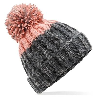 Beechfield B437 Bonnet Après (Graphite Grey/Blush) - Publicité Beechfield B437 Bonnet Après (Graphite Grey/Blush) - Publicité
