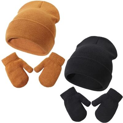 DRESHOW Ensemble Bonnet Beanie et Moufles D'hiver Set pour Bébés et Enfants Ensemble Chapeau et Gants Tricotés Chauds pour 2 Ans 5 Ans Filles et Garçons - Publicité DRESHOW Ensemble Bonnet Beanie et Moufles D'hiver Set pour Bébés et Enfants Ensemble Chapeau et Gants Tricotés Chauds pour 2 Ans 5 Ans Filles et Garçons - Publicité