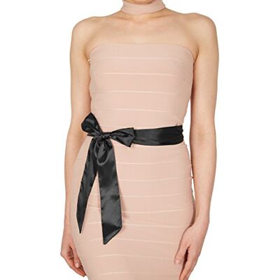 BlackButterfly Mariage Noeud Papillon Demoiselle d'honneur de Bal Ceinture de Satin (Noir, 15W / 250L) - Publicité BlackButterfly Mariage Noeud Papillon Demoiselle d'honneur de Bal Ceinture de Satin (Noir, 15W / 250L) - Publicité