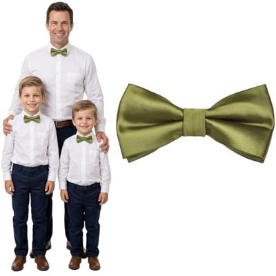 DonDon Nœud papillon enfant garçon bébés et homme aspect soie brillant, pré-noué et réglable en longueur en polyester accessoire festif pour mariage, communion et cérémonie - Publicité DonDon Nœud papillon enfant garçon bébés et homme aspect soie brillant, pré-noué et réglable en longueur en polyester accessoire festif pour mariage, communion et cérémonie - Publicité