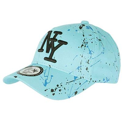 Hip Hop Honour Casquette NY Bleue et Noire Design Original Tags Streetwear Baseball Paynter Mixte - Publicité Hip Hop Honour Casquette NY Bleue et Noire Design Original Tags Streetwear Baseball Paynter Mixte - Publicité