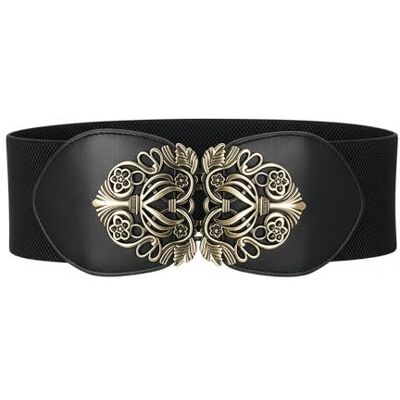 BlackButterfly 3 Pouces de Large Élastique Boucle Vintage Ceintur (Noir, M) - Publicité BlackButterfly 3 Pouces de Large Élastique Boucle Vintage Ceintur (Noir, M) - Publicité