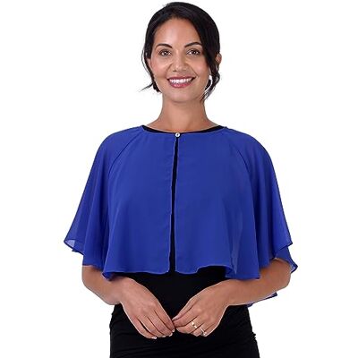 BlackButterfly Doux Mariage Portefeuille Soirée Transparente Mousseline de soie Paréo Cape Chale (Bleu roi, Taille unique) - Publicité BlackButterfly Doux Mariage Portefeuille Soirée Transparente Mousseline de soie Paréo Cape Chale (Bleu roi, Taille unique) - Publicité