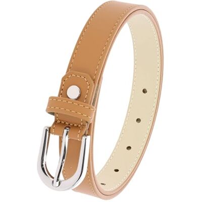 FASHIONGEN Ceinture pour femme en Cuir Italien, fabriqué en France, LUNA Camel clair, 90 - Publicité FASHIONGEN Ceinture pour femme en Cuir Italien, fabriqué en France, LUNA Camel clair, 90 - Publicité