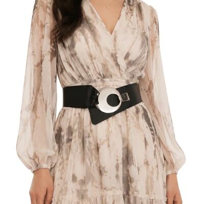 FASHIONGEN Ceinture en Cuir véritable large femme boucle ronde croisé SOLAINE - Publicité FASHIONGEN Ceinture en Cuir véritable large femme boucle ronde croisé SOLAINE - Publicité