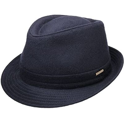 Stetson Chapeau Benavides Trilby Femme/Homme Made in Italy Tendance pour Homme avec Doublure, Doublure Hiver Automne-Hiver 61 cm Bleu - Publicité Stetson Chapeau Benavides Trilby Femme/Homme Made in Italy Tendance pour Homme avec Doublure, Doublure Hiver Automne-Hiver 61 cm Bleu - Publicité