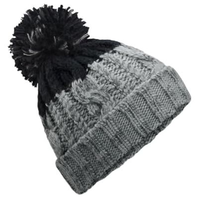 Beechfield Apres Beanie Light Grey/Black One Size - Publicité Beechfield Apres Beanie Light Grey/Black One Size - Publicité