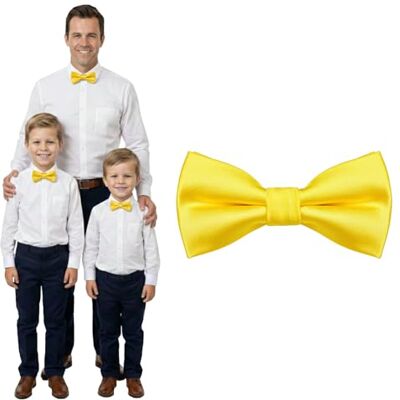 DonDon Nœud papillon enfant garçon bébés et homme aspect soie brillant, pré-noué et réglable en longueur en polyester accessoire festif pour mariage, communion et cérémonie - Publicité DonDon Nœud papillon enfant garçon bébés et homme aspect soie brillant, pré-noué et réglable en longueur en polyester accessoire festif pour mariage, communion et cérémonie - Publicité