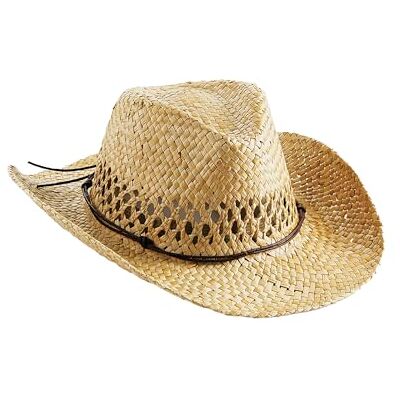Beechfield Chapeau de Cowboy en Paille, Noir, Taille Unique - Publicité Beechfield Chapeau de Cowboy en Paille, Noir, Taille Unique - Publicité