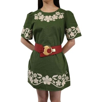 FASHIONGEN Ceinture en Cuir véritable large femme boucle ronde croisé SOLAINE - Publicité FASHIONGEN Ceinture en Cuir véritable large femme boucle ronde croisé SOLAINE - Publicité