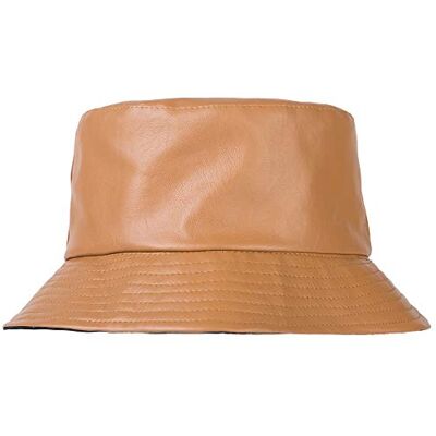 ZLYC Hivernal Chapeau Bob Cuero en Cuir PU pour Femmes Hommes(Orange),Taille Unique - Publicité ZLYC Hivernal Chapeau Bob Cuero en Cuir PU pour Femmes Hommes(Orange),Taille Unique - Publicité