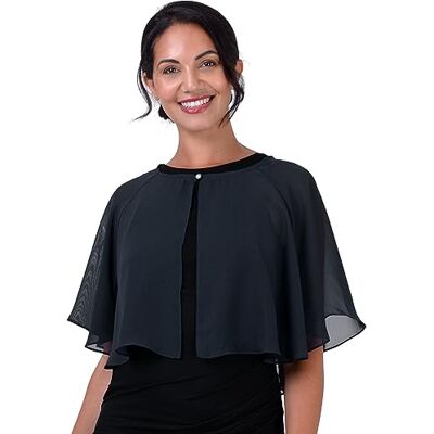BlackButterfly Doux Mariage Portefeuille Soirée Transparente Mousseline de soie Paréo Cape Chale (Bleu nuit, Taille unique) - Publicité BlackButterfly Doux Mariage Portefeuille Soirée Transparente Mousseline de soie Paréo Cape Chale (Bleu nuit, Taille unique) - Publicité