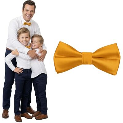 DonDon Nœud papillon enfant garçon bébés et homme aspect soie brillant, pré-noué et réglable en longueur en polyester accessoire festif pour mariage, communion et cérémonie - Publicité DonDon Nœud papillon enfant garçon bébés et homme aspect soie brillant, pré-noué et réglable en longueur en polyester accessoire festif pour mariage, communion et cérémonie - Publicité