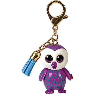 Ty Bague Porte-clés Mini Boos Clips Hibou Moonlight Violet et Bleu Avec gland bleu Le porte-clés tendance inspiré des célèbres peluches aux grands yeux scintillants 10 Cm 25054 - Publicité Ty Bague Porte-clés Mini Boos Clips Hibou Moonlight Violet et Bleu Avec gland bleu Le porte-clés tendance inspiré des célèbres peluches aux grands yeux scintillants 10 Cm 25054 - Publicité
