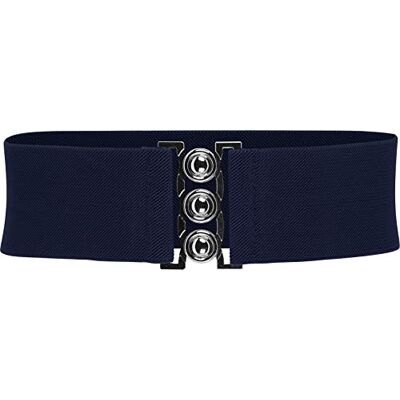 BlackButterfly Classique Triple Crochet Large Élastique Sangle Extensible Taille Ceinture (Bleu nuit, S) - Publicité BlackButterfly Classique Triple Crochet Large Élastique Sangle Extensible Taille Ceinture (Bleu nuit, S) - Publicité