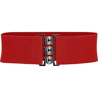 BlackButterfly Classique Triple Crochet Large Élastique Sangle Extensible Taille Ceinture (Rouge, S) - Publicité BlackButterfly Classique Triple Crochet Large Élastique Sangle Extensible Taille Ceinture (Rouge, S) - Publicité