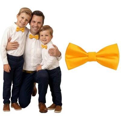 DonDon Nœud papillon enfant garçon bébés et homme aspect soie brillant, pré-noué et réglable en longueur en polyester accessoire festif pour mariage, communion et cérémonie - Publicité DonDon Nœud papillon enfant garçon bébés et homme aspect soie brillant, pré-noué et réglable en longueur en polyester accessoire festif pour mariage, communion et cérémonie - Publicité