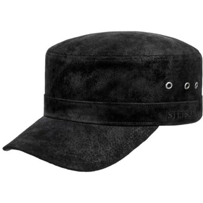 Stetson Casquette Raymore Pigskin Army Homme D'Ete en Cuir Boucle Metal, avec Visiere Printemps-ete Ete Taille Unique Noir - Publicité Stetson Casquette Raymore Pigskin Army Homme D'Ete en Cuir Boucle Metal, avec Visiere Printemps-ete Ete Taille Unique Noir - Publicité
