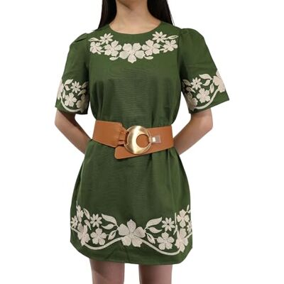 FASHIONGEN Ceinture en Cuir véritable large femme boucle ronde croisé SOLAINE - Publicité FASHIONGEN Ceinture en Cuir véritable large femme boucle ronde croisé SOLAINE - Publicité