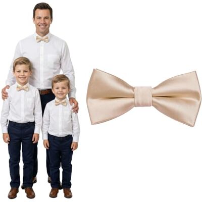 DonDon Nœud papillon enfant garçon bébés et homme aspect soie brillant, pré-noué et réglable en longueur en polyester accessoire festif pour mariage, communion et cérémonie - Publicité DonDon Nœud papillon enfant garçon bébés et homme aspect soie brillant, pré-noué et réglable en longueur en polyester accessoire festif pour mariage, communion et cérémonie - Publicité
