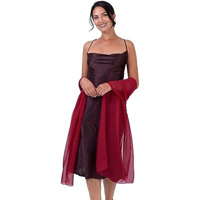 BlackButterfly Satin Soyeuse Mariée Mariage Sortie Soirée Chale Pashmina Portefeuille (Rouge, 60CM X 240CM) - Publicité BlackButterfly Satin Soyeuse Mariée Mariage Sortie Soirée Chale Pashmina Portefeuille (Rouge, 60CM X 240CM) - Publicité