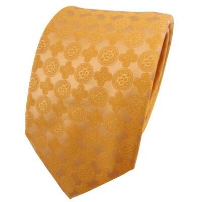 TigerTie satin cravate en soie jaune safran jaune foncé à motifs cravate en soie tie - Publicité TigerTie satin cravate en soie jaune safran jaune foncé à motifs cravate en soie tie - Publicité