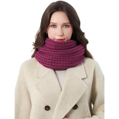 DonDon écharpe femme hiver foulard femme écharpe en laine châle femme tour de cou snood Couleur baies - Publicité DonDon écharpe femme hiver foulard femme écharpe en laine châle femme tour de cou snood Couleur baies - Publicité
