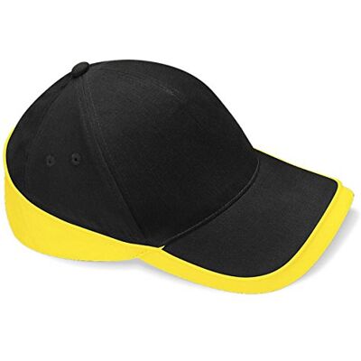 Beechfield Beechfiel Casquette 100% coton Adulte unisexe, Noir/Jaune, - Publicité Beechfield Beechfiel Casquette 100% coton Adulte unisexe, Noir/Jaune, - Publicité
