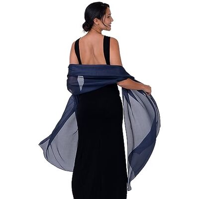 BlackButterfly Métal Étincelle Mariée Mariage Sortie Soirée Chale Pashmina Portefeuille (Bleu nuit, 70CM X 230CM) - Publicité BlackButterfly Métal Étincelle Mariée Mariage Sortie Soirée Chale Pashmina Portefeuille (Bleu nuit, 70CM X 230CM) - Publicité