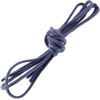 Les Lacets Français. Lacets ronds et fins. 2mm, Coton. Bleu plomb. FABRIQUE EN FRANCE - Publicité Les Lacets Français. Lacets ronds et fins. 2mm, Coton. Bleu plomb. FABRIQUE EN FRANCE - Publicité