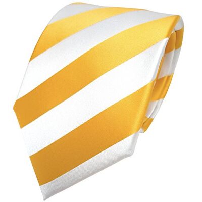 TigerTie Designer cravate jaune jaune doré blanc rayé Tie - Publicité TigerTie Designer cravate jaune jaune doré blanc rayé Tie - Publicité