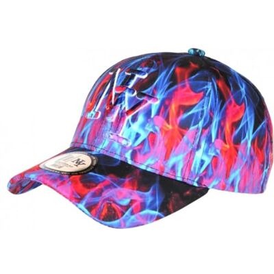 Hip Hop Honour Casquette NY Bleue et Rouge Print Flammes Streetwear Baseball Fire Taille Unique Bleu - Publicité Hip Hop Honour Casquette NY Bleue et Rouge Print Flammes Streetwear Baseball Fire Taille Unique Bleu - Publicité